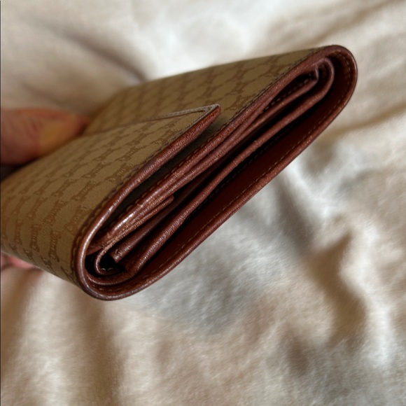 Celine Macadam large canvas trifold wallet with leather trim- Gorgeous! - Picture 3 of 10